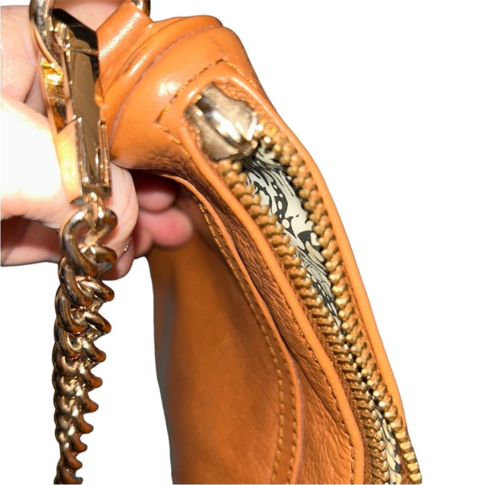 Rebecca Minkoff caramel brown gold hardware Crossbody bag Coachella - Picture 3 of 9